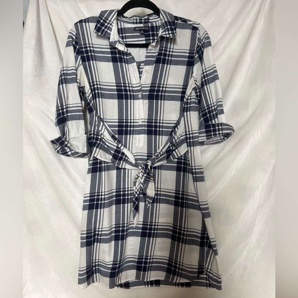 J. Crew flannel shirt dress